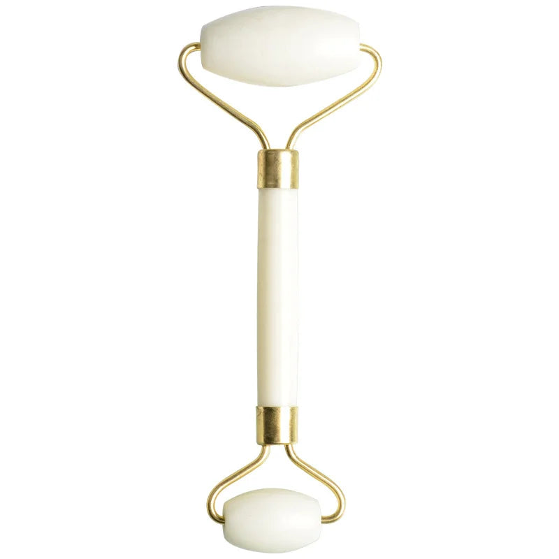Facial Jade Massage Roller Set Guasha Board Double Heads Jade Roller for Face Natural Stone Massage Slimming Board Beauty Neck